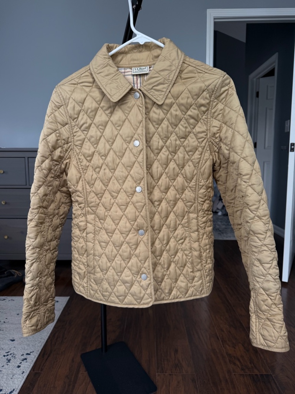 Vintage L.L. Bean Quilted Tan Puffer Jacket - Picture 12 of 16